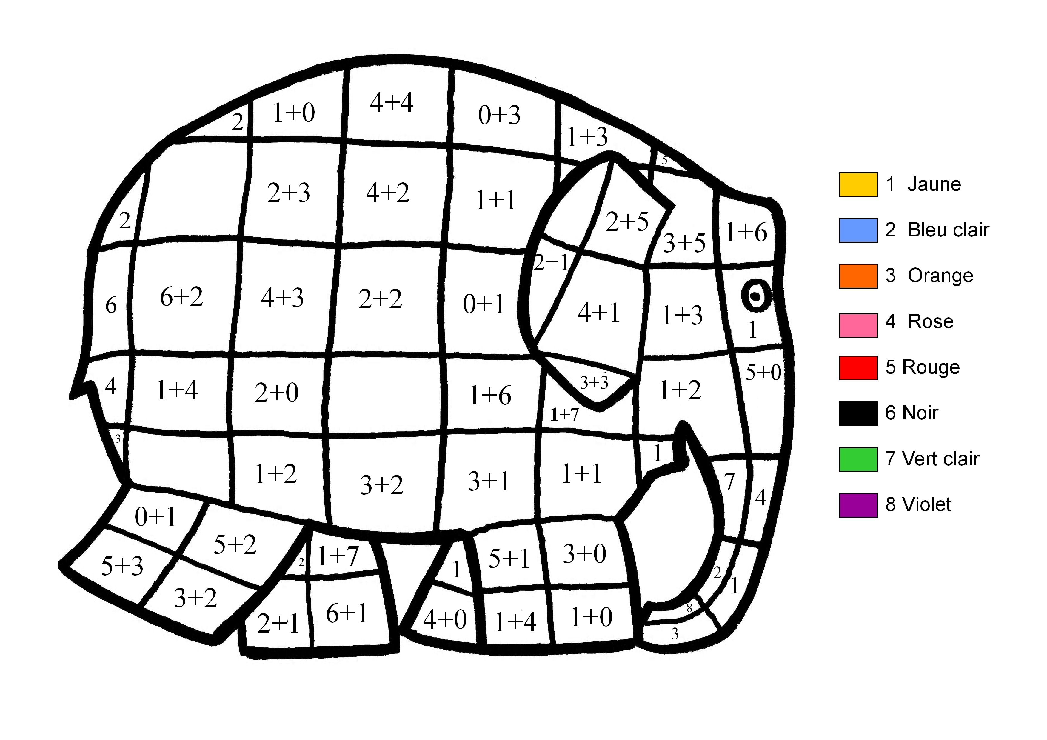 coloriage magique calcul cp Coloriage magique soustraction sur Hugolescargot