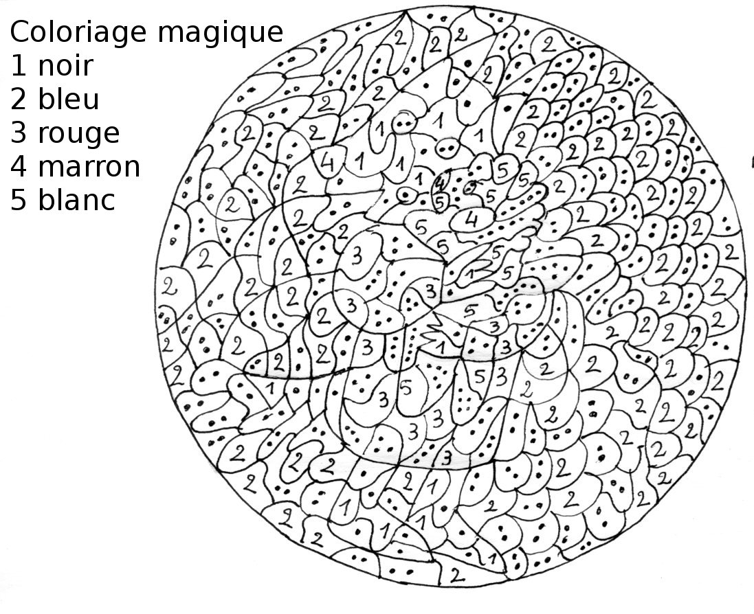 coloriage magique difficile à imprimer gratuit