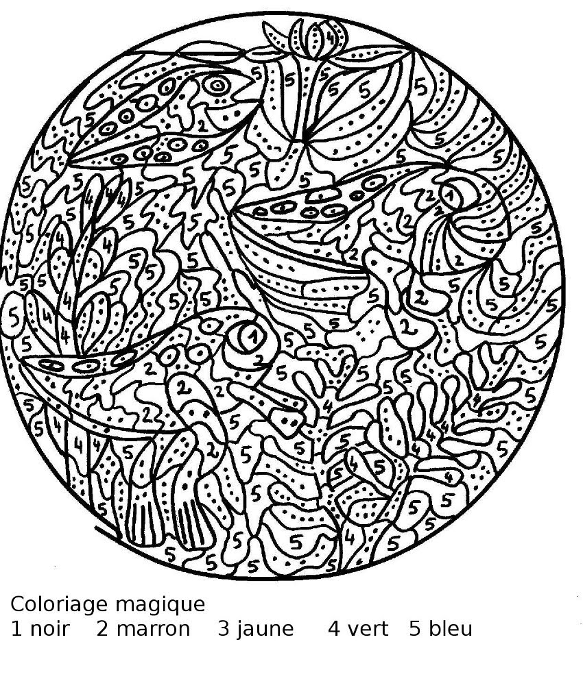 coloriage ƒ dessiner magique difficile 6eme