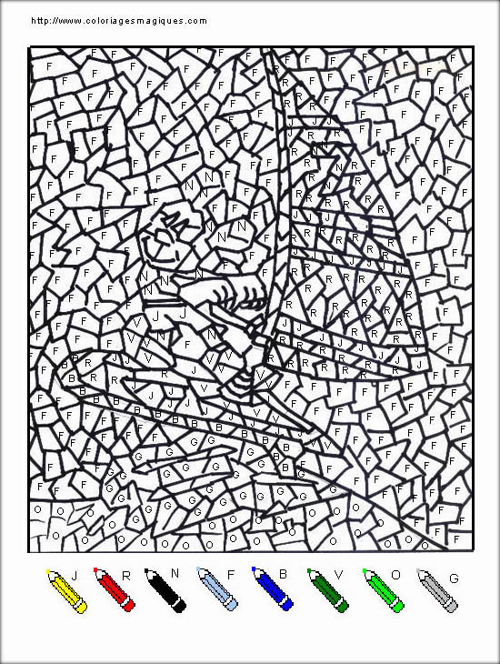 coloriage à dessiner magique tres difficile à imprimer