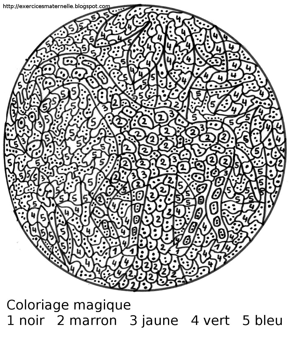 coloriage magique difficile