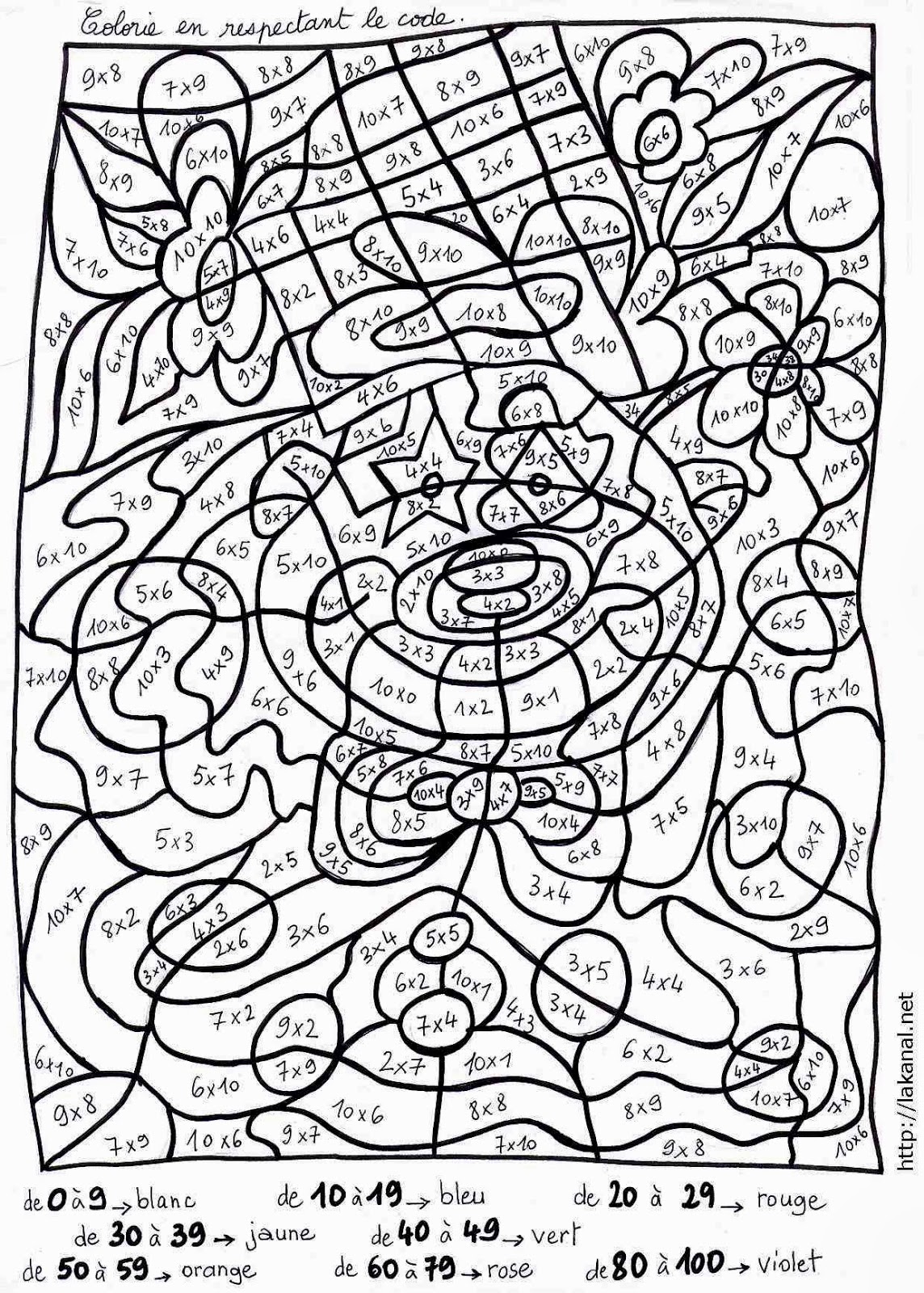 coloriage magique gs maths