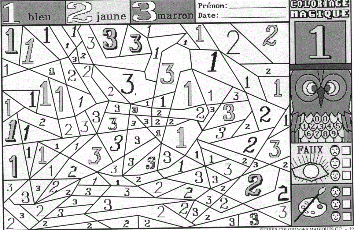 coloriage magique gs maths