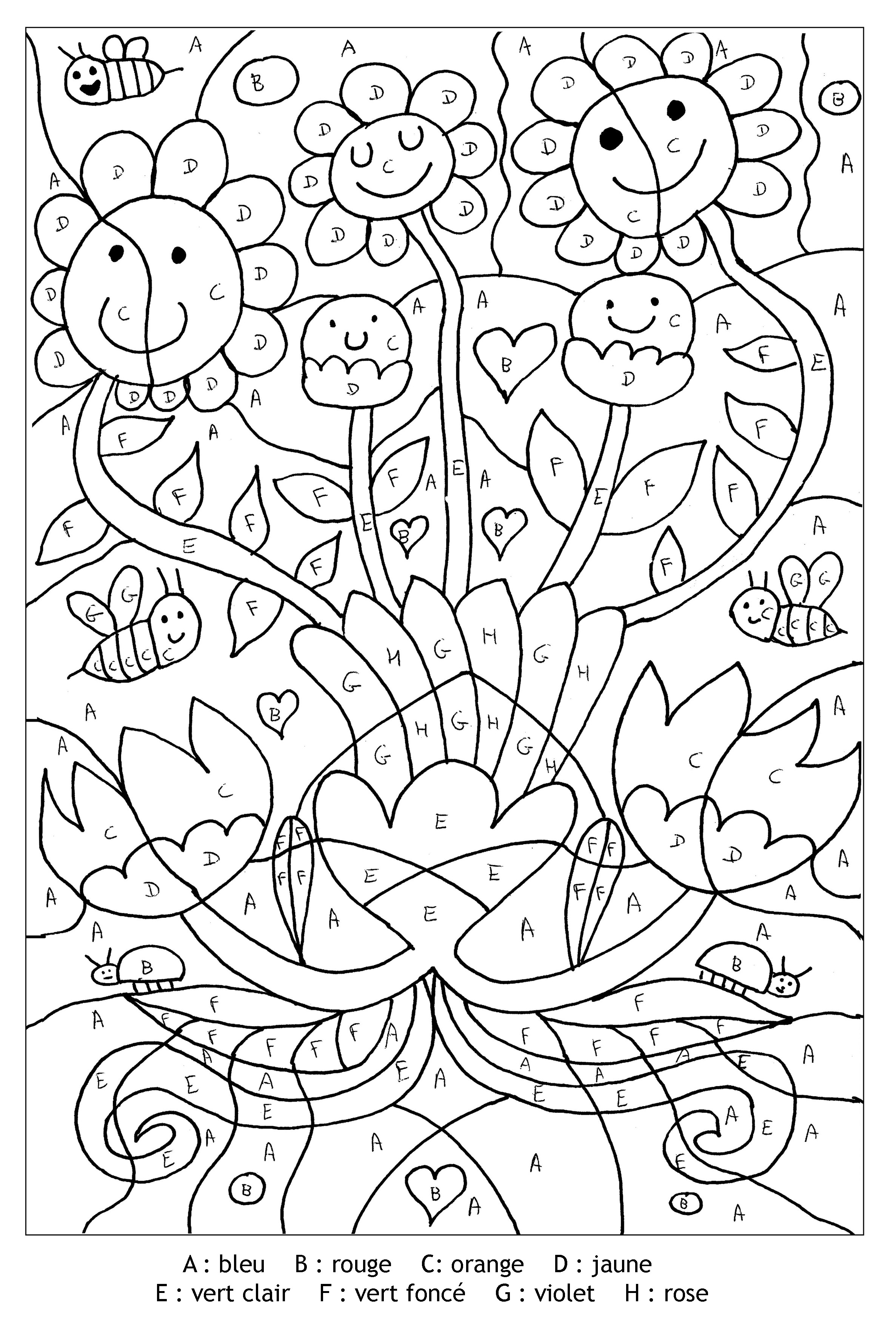 coloriage magique lettre c