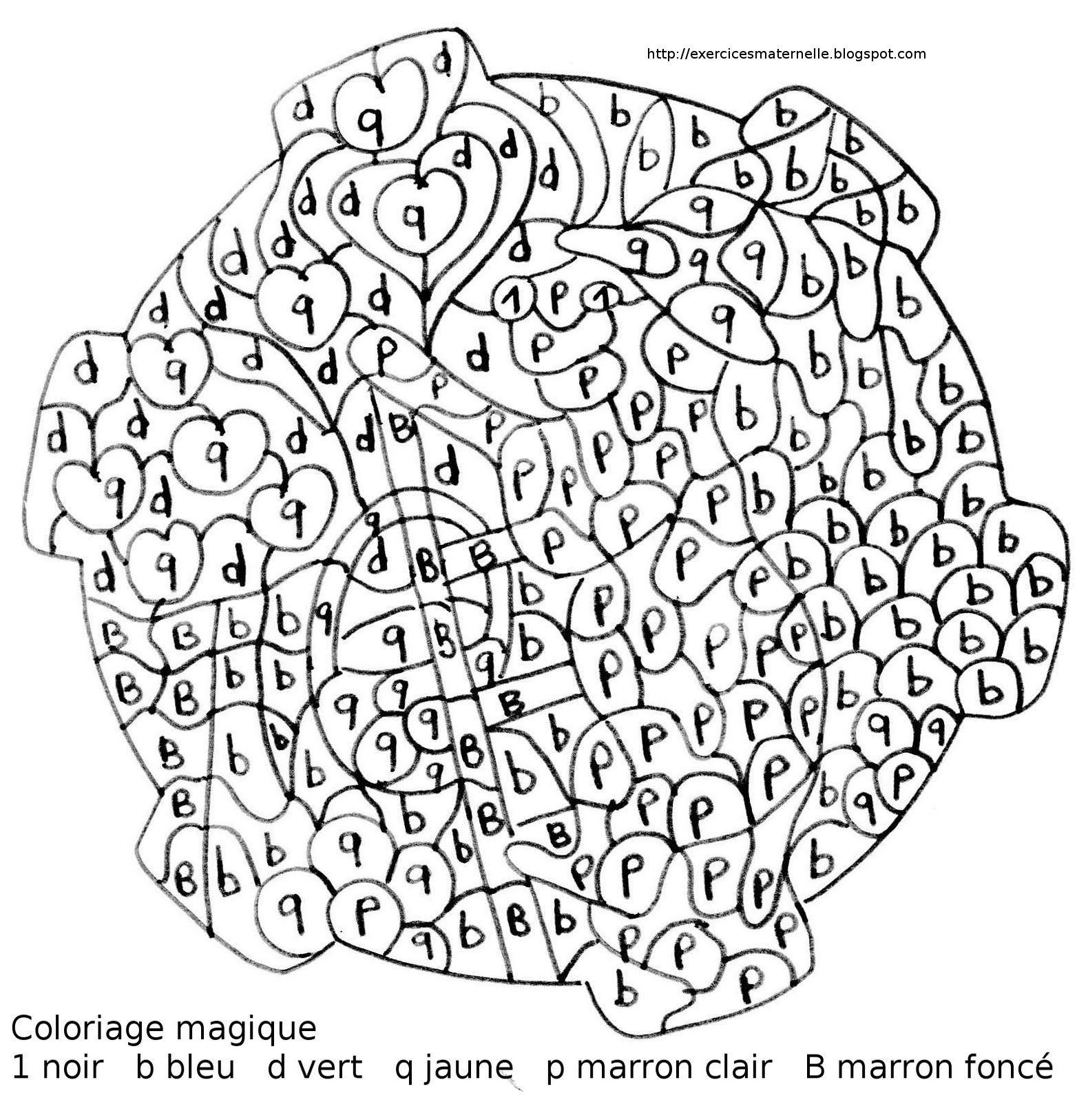 coloriage à dessiner magique lettres de l'alphabet gs