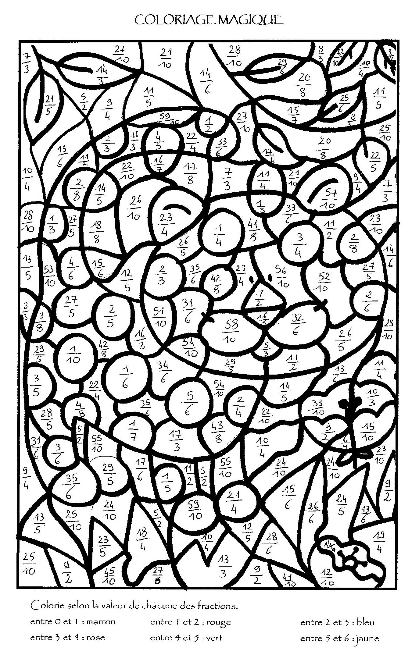 coloriage magique multiplication   imprimer Voir le dessin