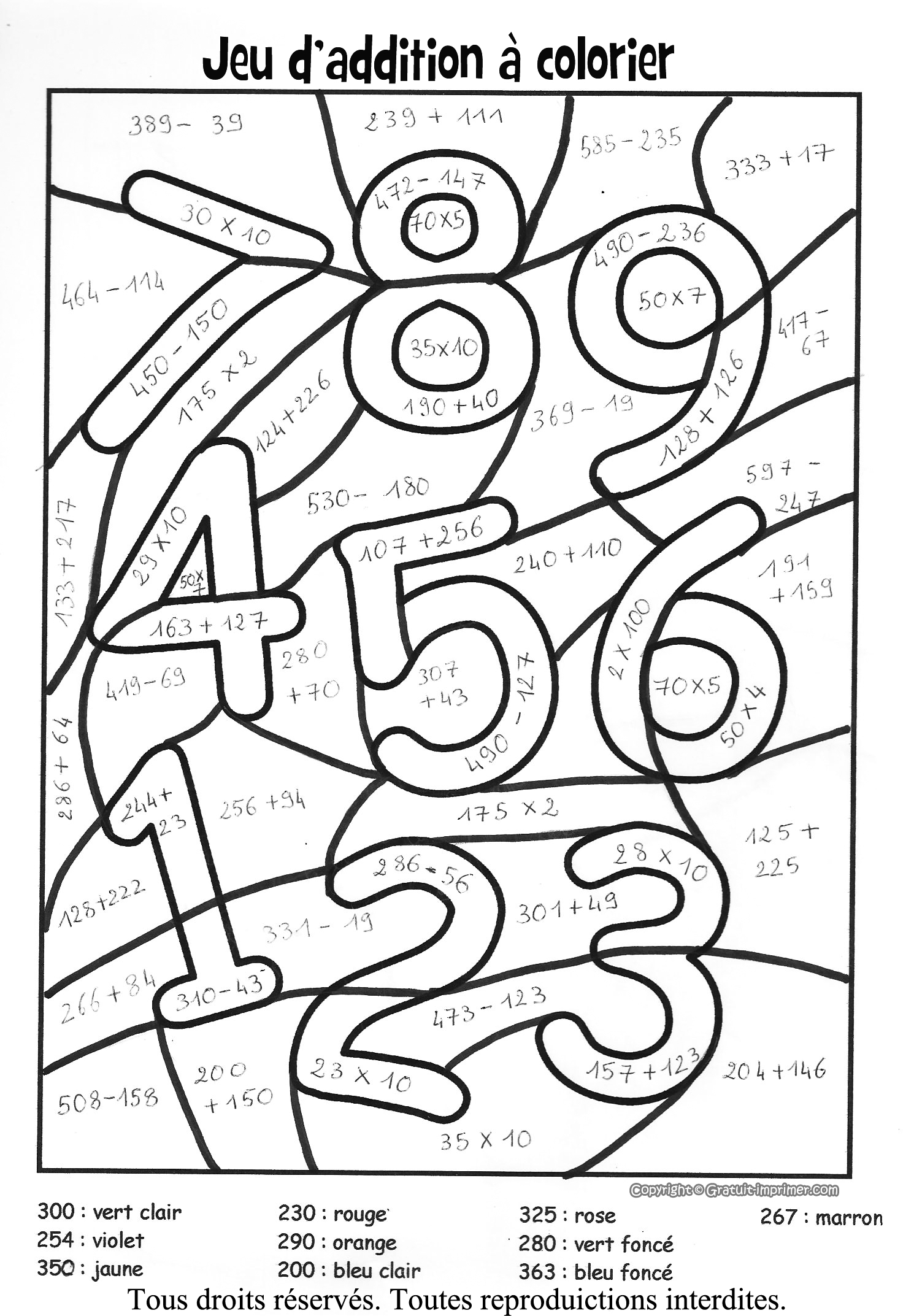 coloriage magique multiplication