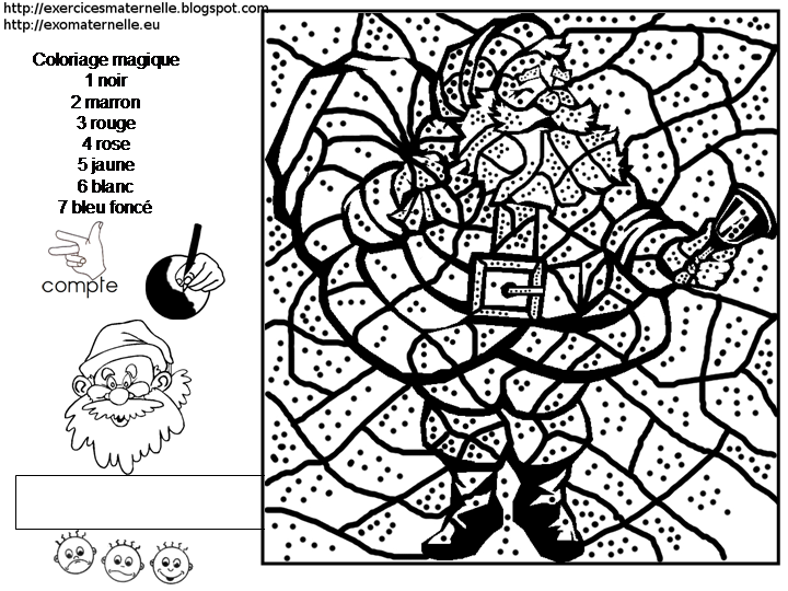 dessin magique noel à imprimer