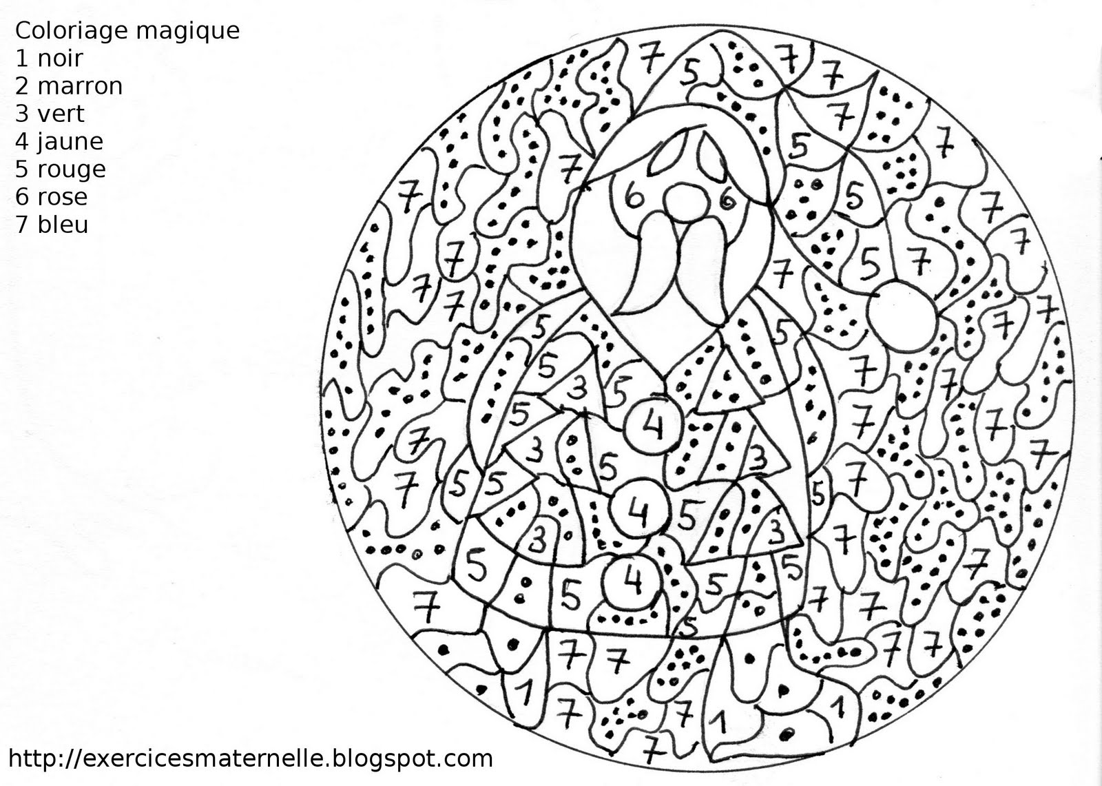 coloriage magique de noel cm1 a imprimer