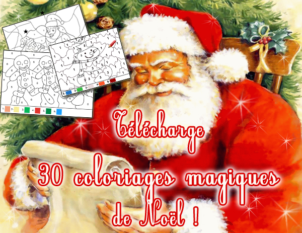 dessin  colorier magique noel maternelle gs