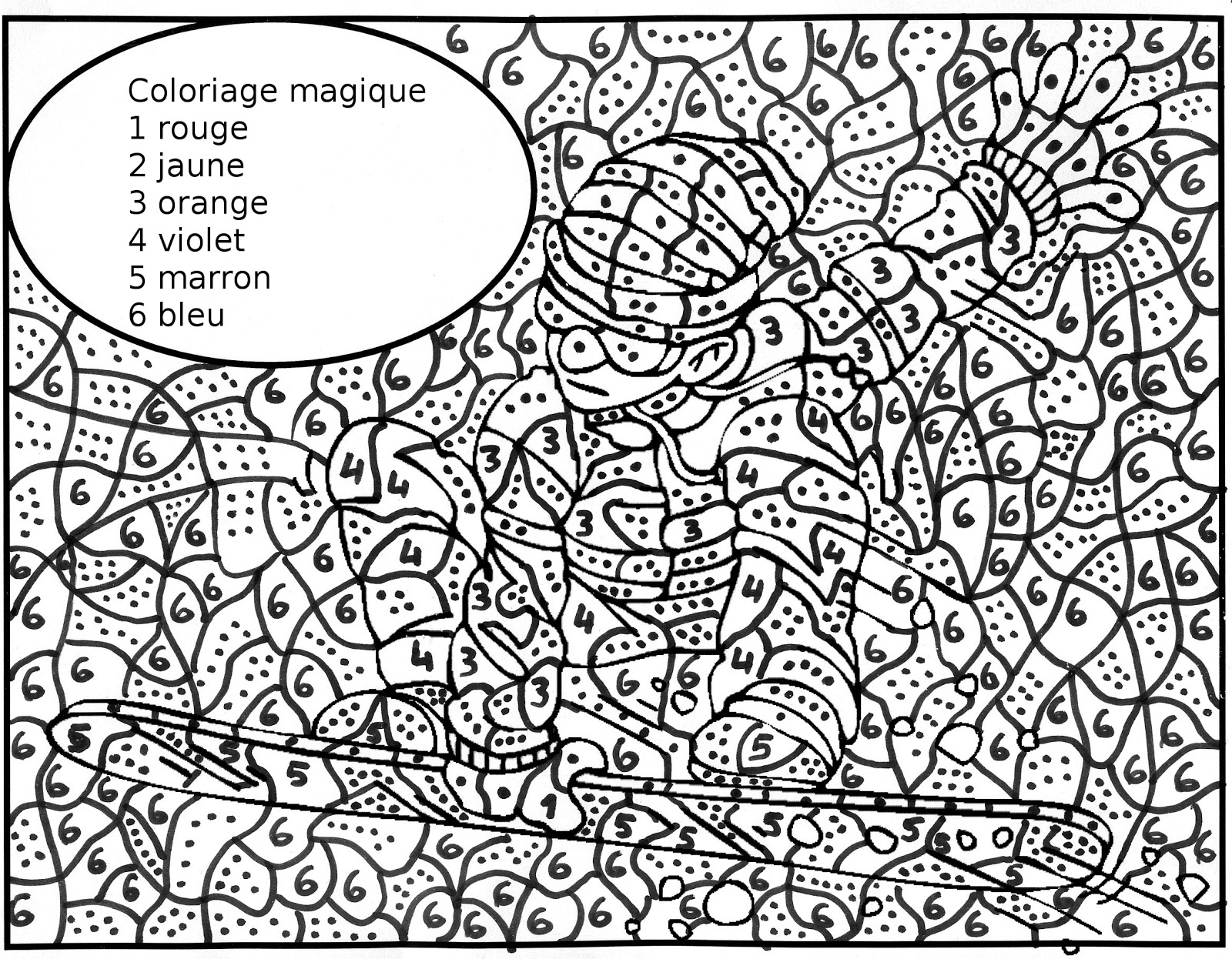 dessin   colorier magique de noel pour maternelle