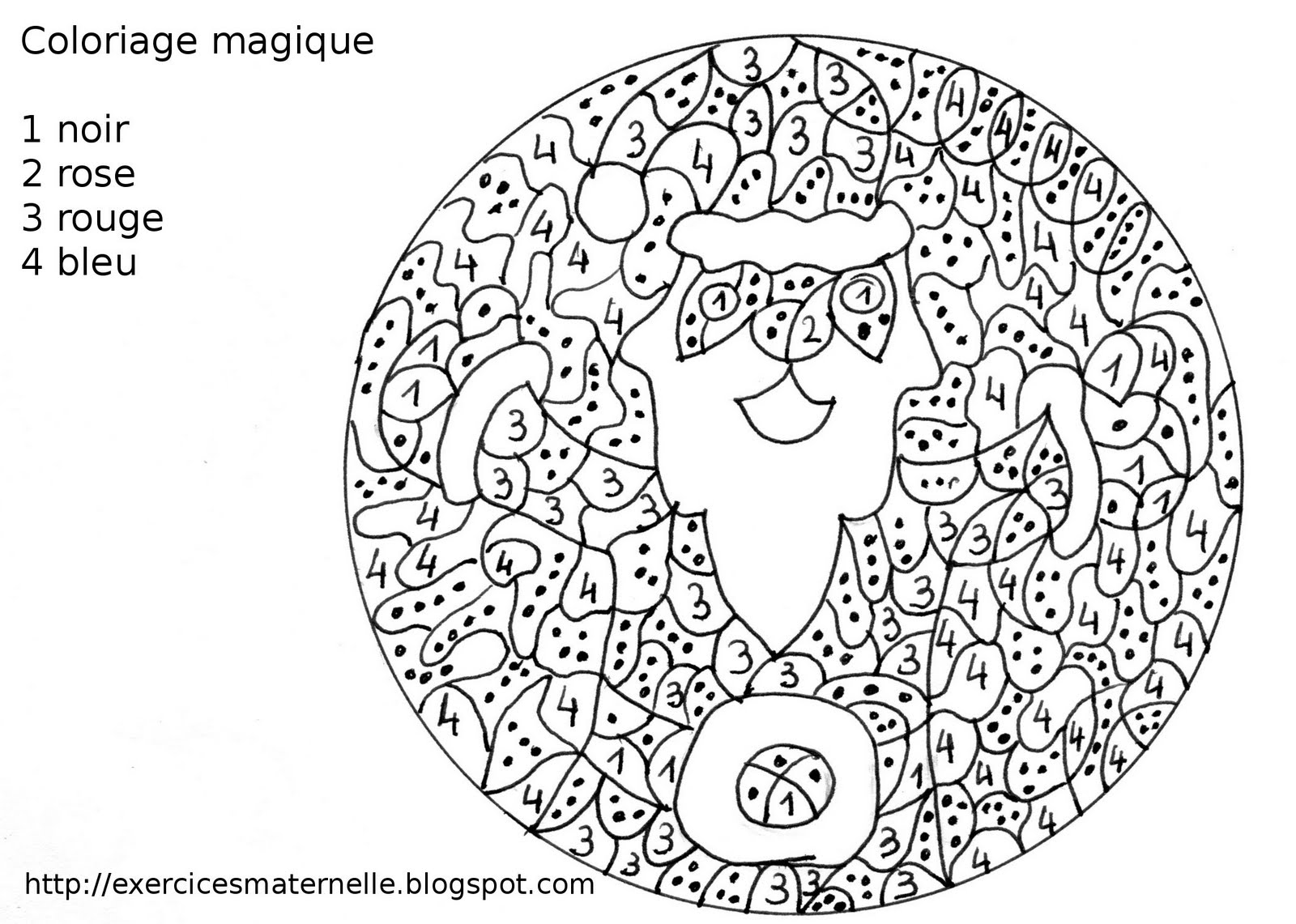 coloriage   dessiner magique noel maternelle   imprimer