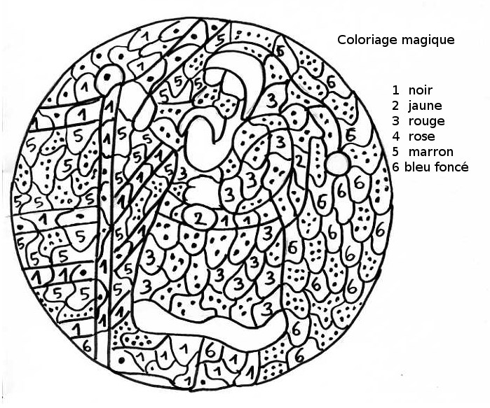 dessin  colorier magique noel cp  imprimer