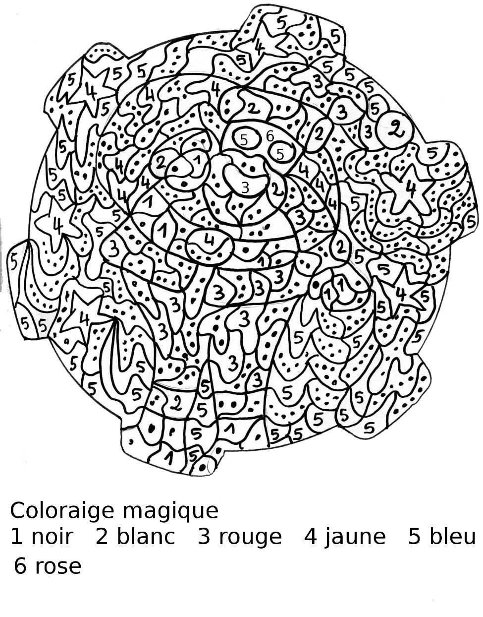 coloriage magique de noel cm1 a imprimer