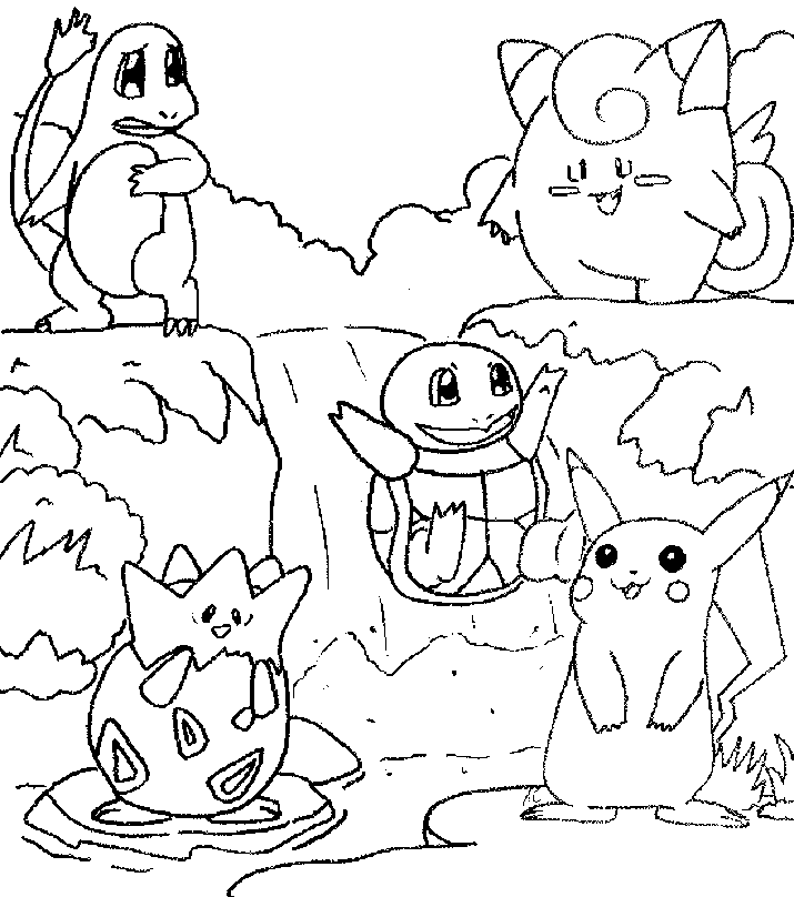 dessin à colorier magique pokemon à imprimer