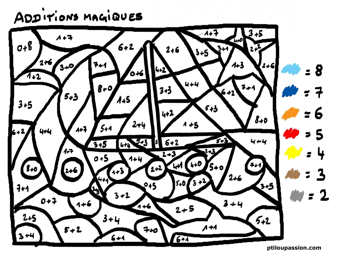 coloriage magique addition cp - ▷ Coloriages magiques pour les CP SitesPE