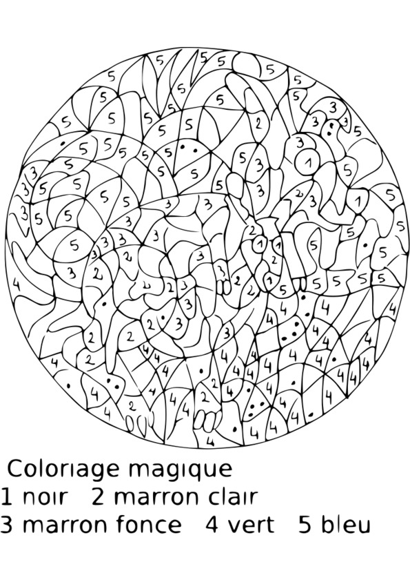 coloriage magique quadrillage