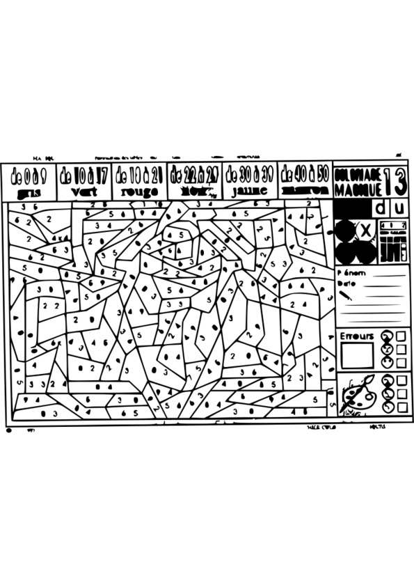 Coloriages magiques GS CP CE1 Les Coccinelles - coloriage magique à imprimer ce1