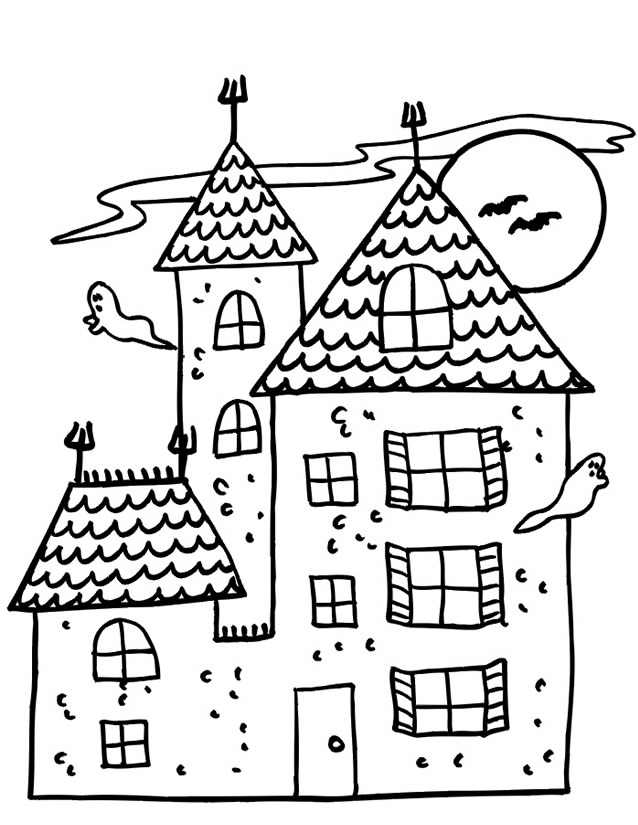 coloriage a dessiner maison ville playmobil