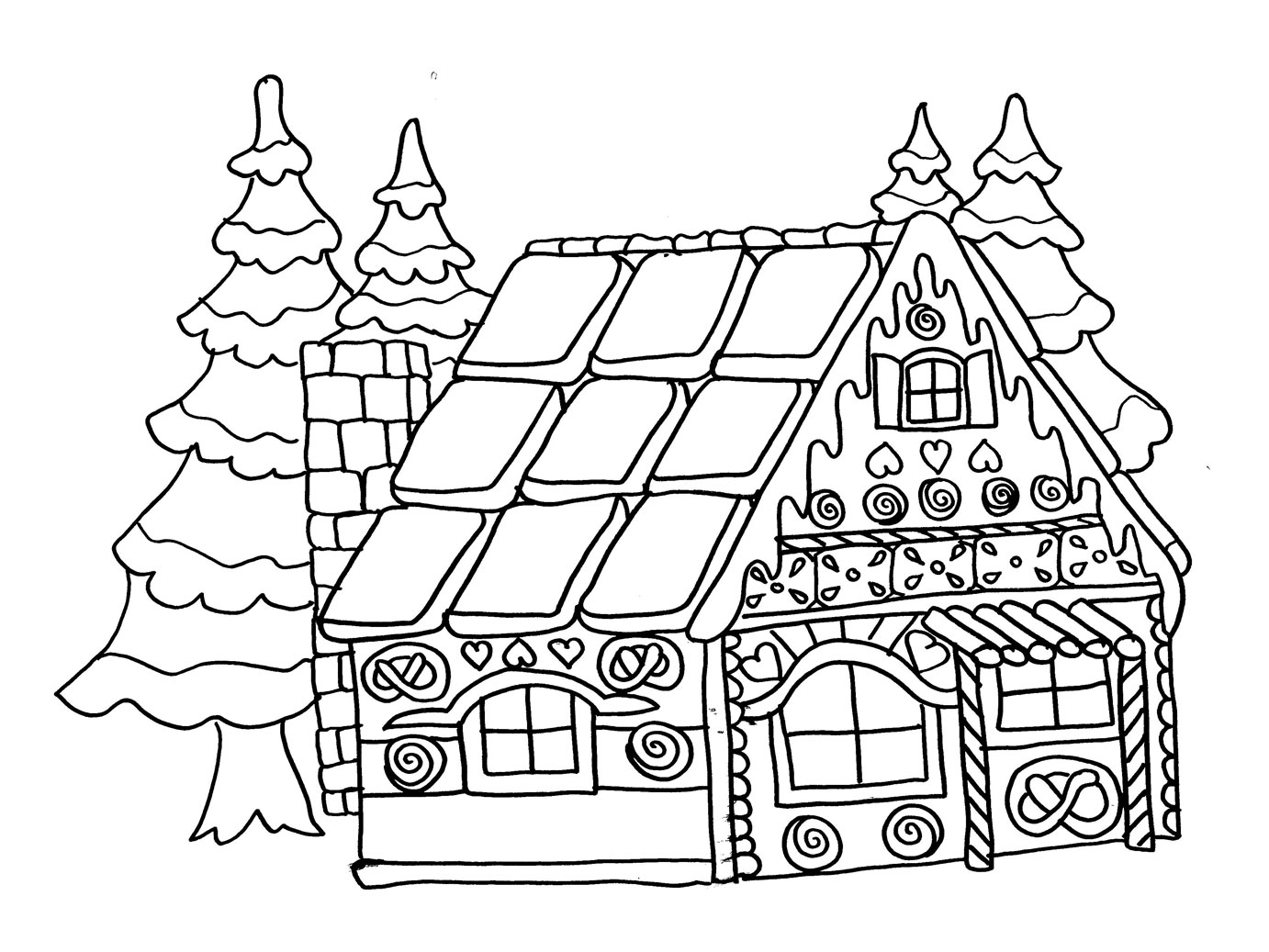 coloriage  dessiner maison avec garage