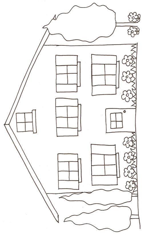 coloriage maison a imprimer gratuit