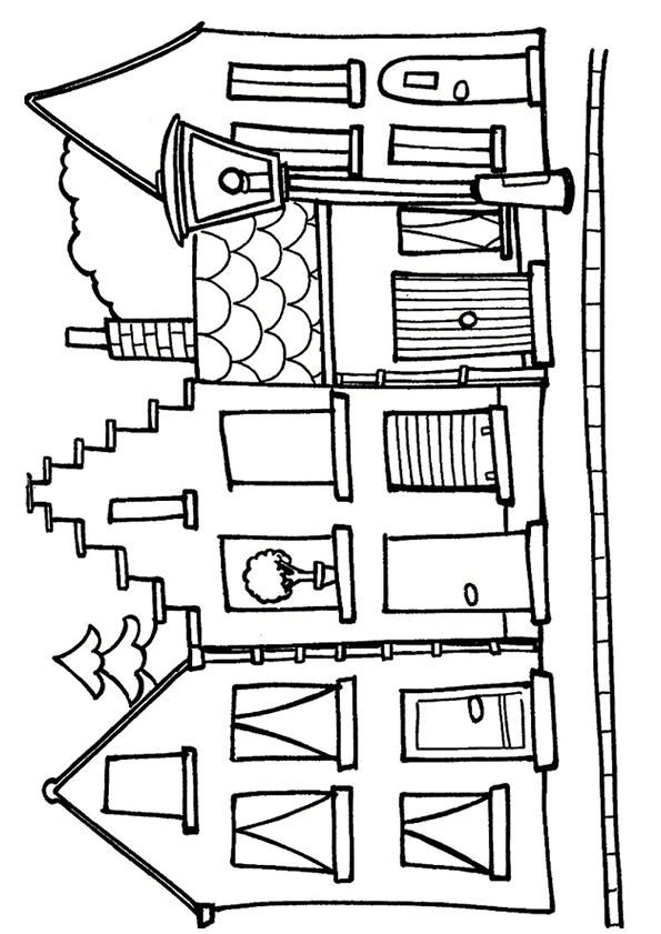 coloriage maison marocaine