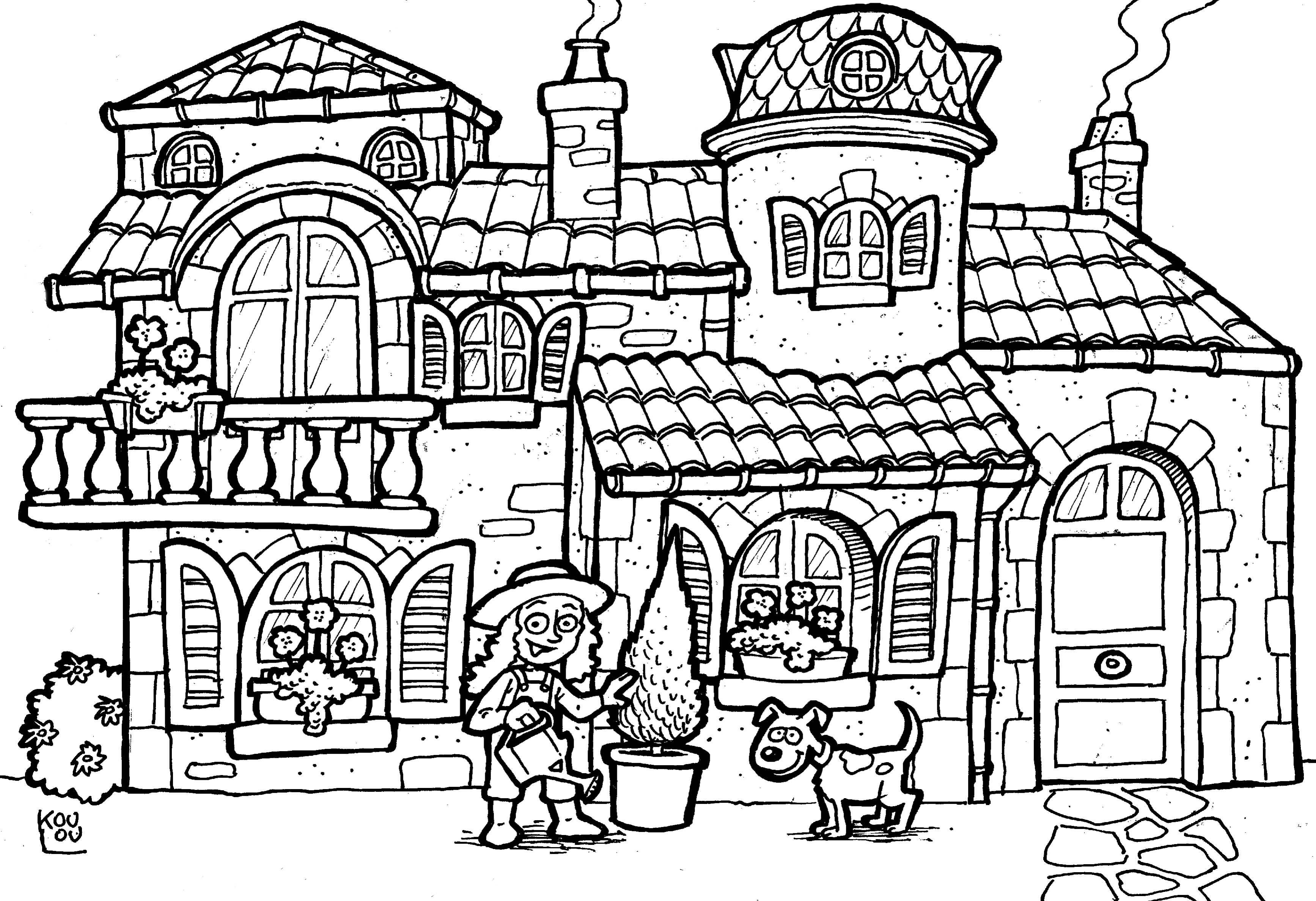 36 Dessins De Coloriage Maison à Imprimer