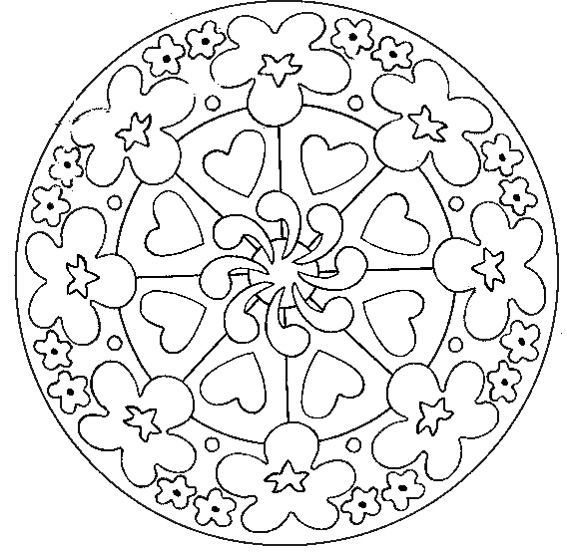 coloriage mandala coeur