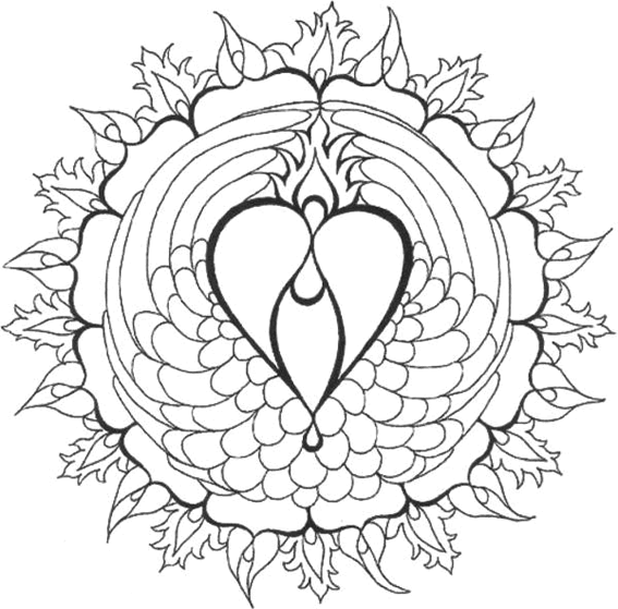 coloriage mandala coeur