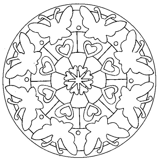 coloriage mandala coeur