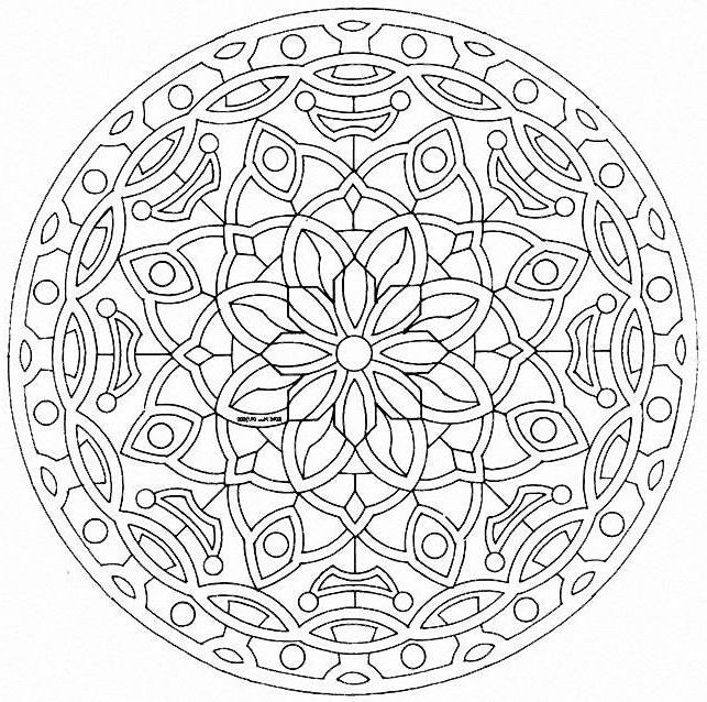 20 dessins de coloriage Mandala Difficile à imprimer