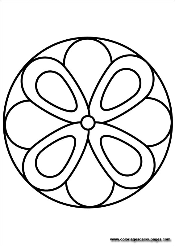 Coloriage MANDALA 232 coloriages gratuits - coloriage mandala facile