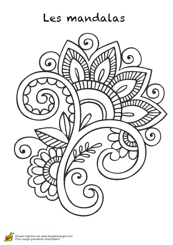 coloriage mandala facile