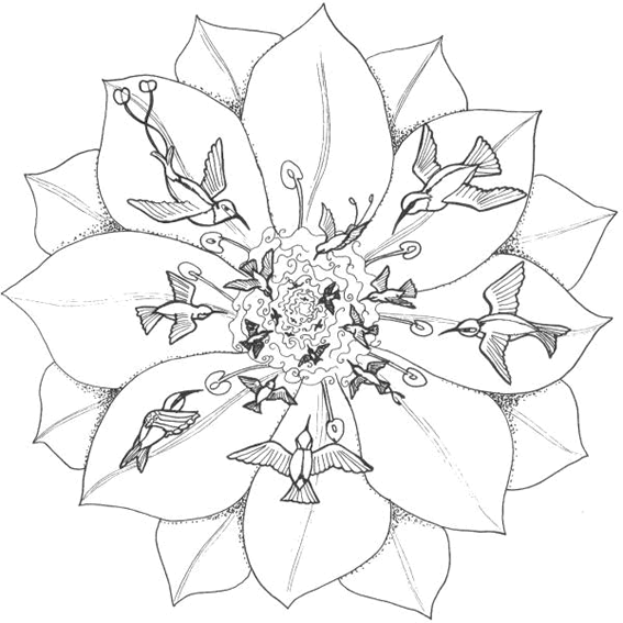 coloriage mandala fleur