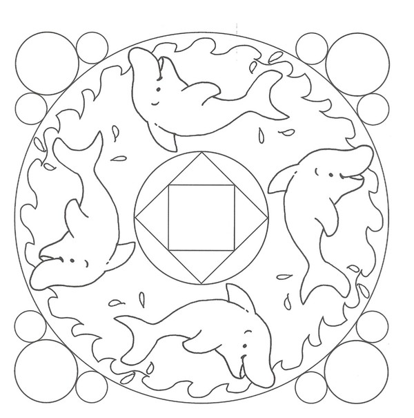 coloriage mandala orque