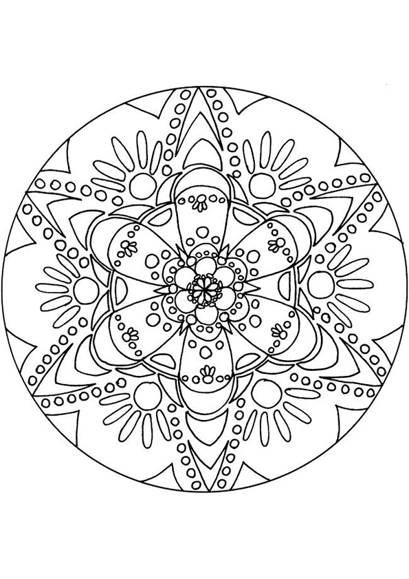 coloriage mandala vacances