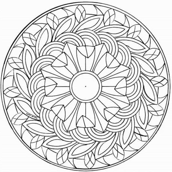 coloriage mandala mer