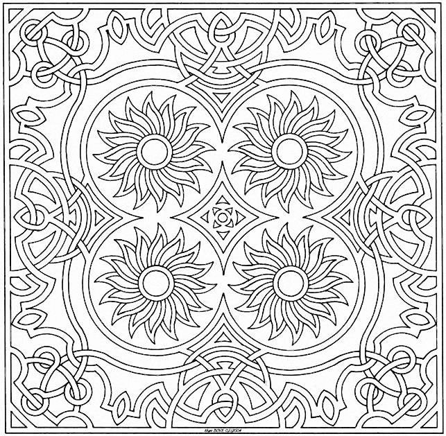 coloriage mandala poisson