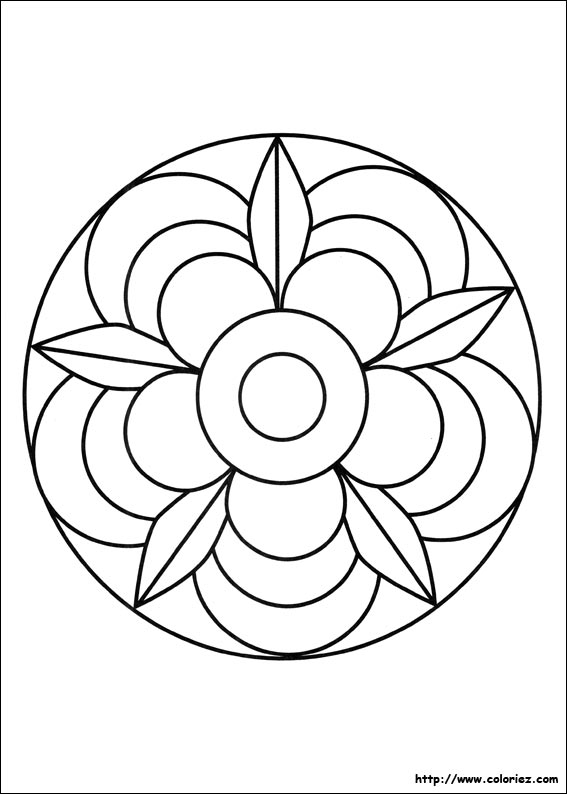 coloriage mandala lettre