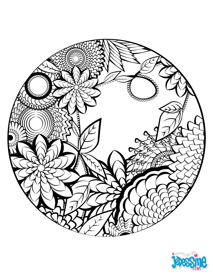 coloriage mandala difficile d animaux