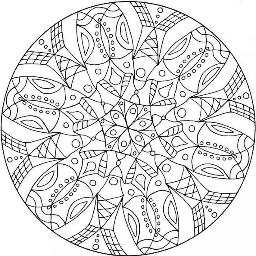 coloriage mandala simple