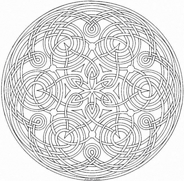 coloriage mandala géométrique