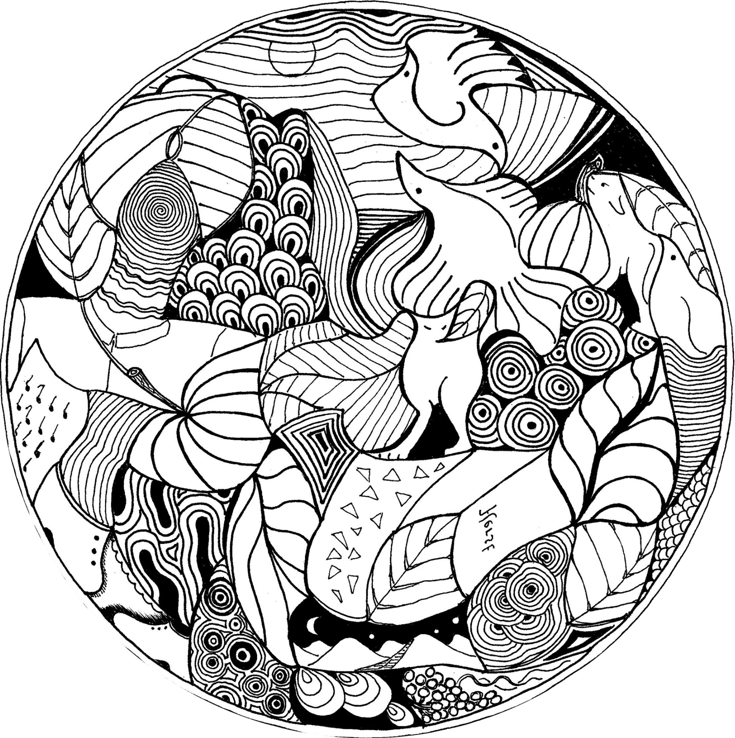 10   Coloriage Mandala D'animaux De Noel