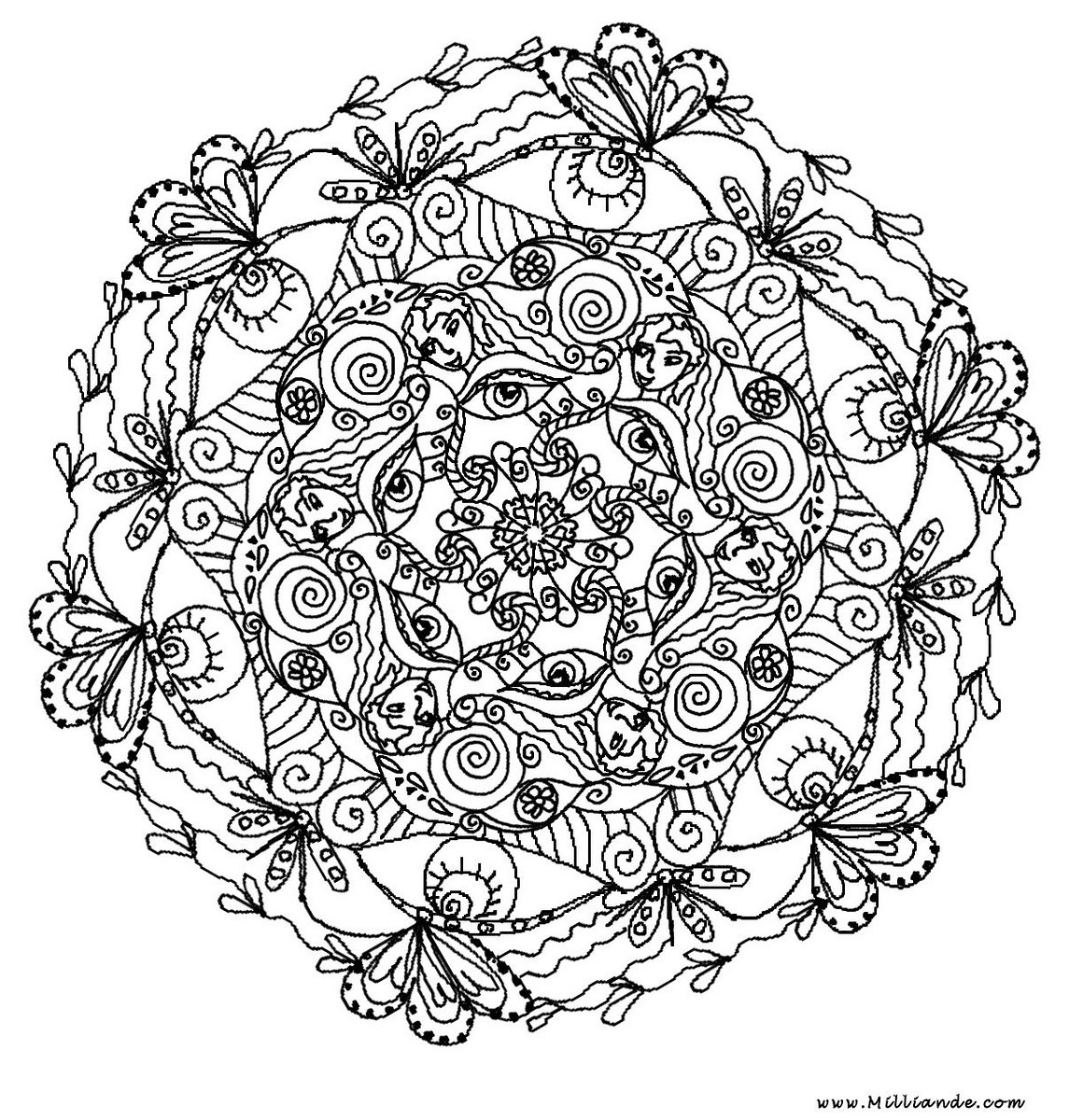 coloriage mandala petite section