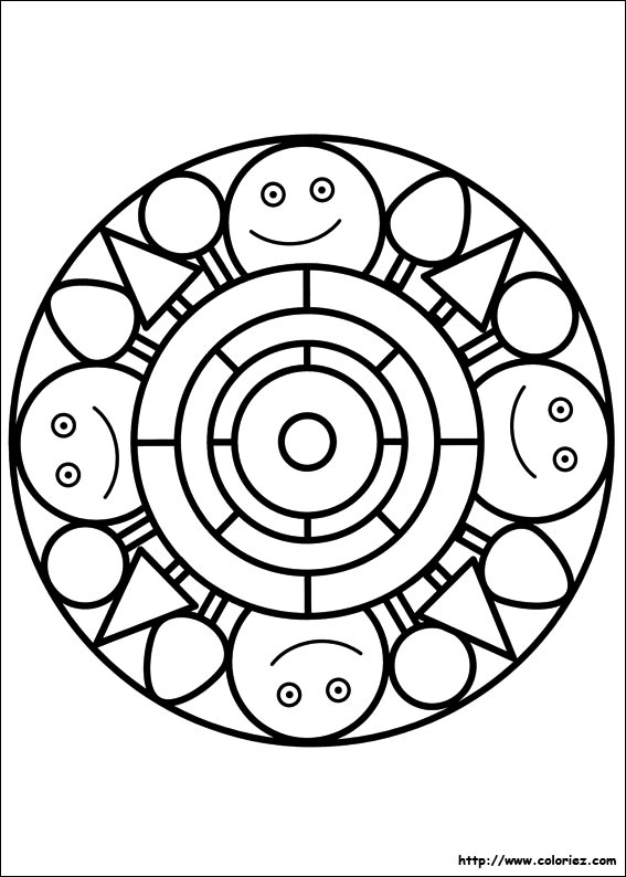 Coloriage à Imprimer Mandala Chat