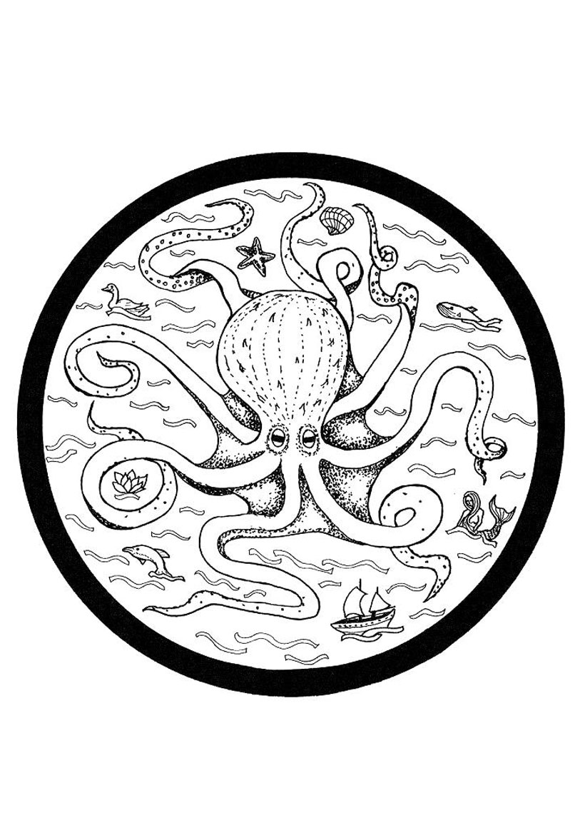 coloriage mandala difficile d animaux