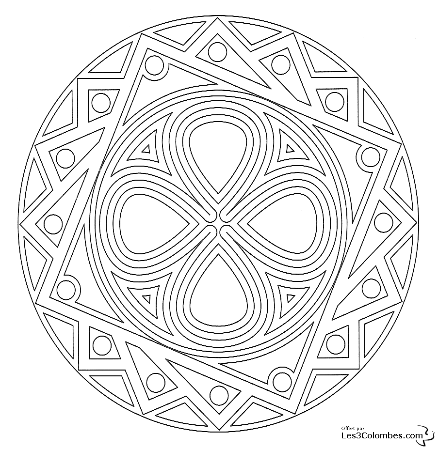 coloriage mandala 12 ans