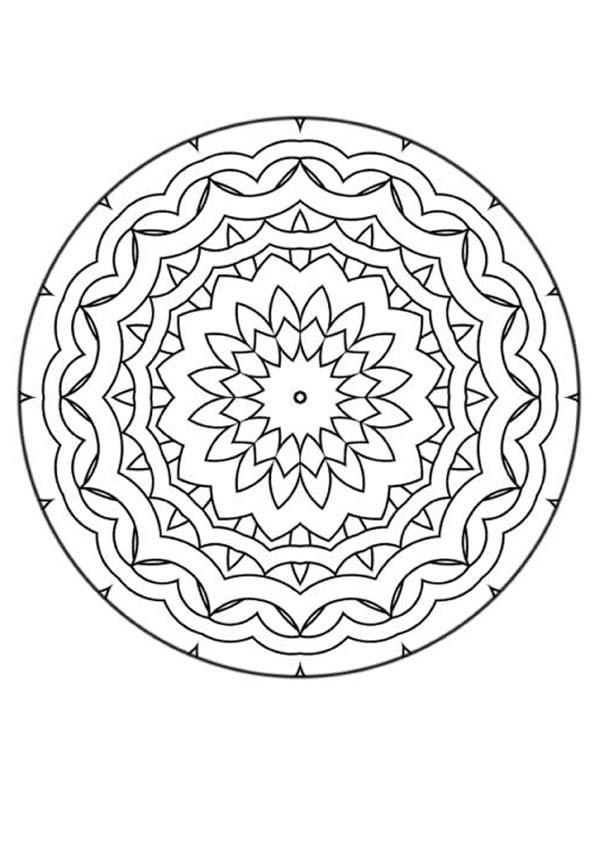 Coloriage Mandala étoile Gratuit