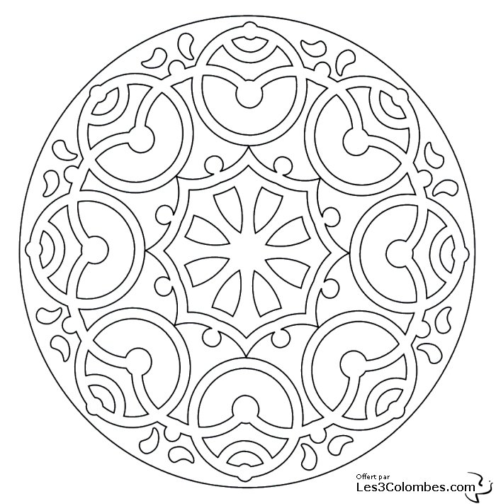 coloriage mandala jolie