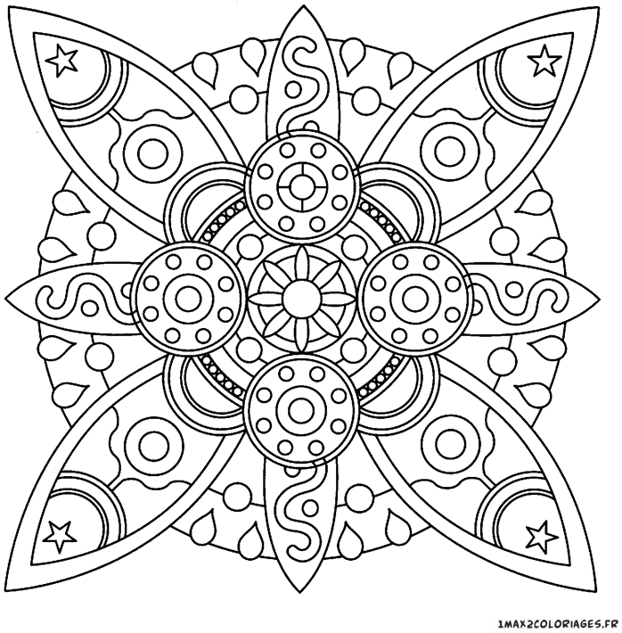 141 dessins de coloriage Mandala à imprimer